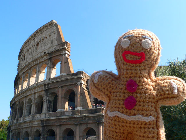 Keksmann vor dem Colosseum